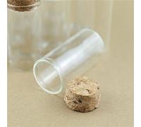 SYLALE 12/24/50 Piezas 25 * 30 * 60 mm 25 ml tapón de Corcho Botella de Vidrio contenedor de Especias Botella de Almacenamiento Mini frascos de Vidrio Viales artesanía DIY(50 Pieces)