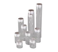 SYLALE 12 Botellas de Vidrio vacías de 10 ml, 15 ml, 20 ml, 25 ml, 30 ml, 40 ml, 50 ml, 60 ml, 80 ml y 100 ml con Tapa de Aluminio for Especias, for Manualidades.(50ml)