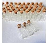 SYLALE 15/36/70 Botellas de Vidrio de 30 x 60 mm y 25 ml con tapón de Corcho, pequeños frascos de Tubo de ensayo, minicontenedores for Regalos de Boda y Regalos de Deseos.(36 Pieces)