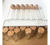 SYLALE 24/40/80 Botellas de Vidrio pequeñas con Corcho de 20 x 25 x 80 mm, vacías, for Bodas, for Manualidades, Tubos de ensayo Decorativos.(40 Pieces)
