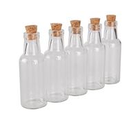 SYLALE 24 Botellas pequeñas de Vidrio de 12 ml, 15 ml, 25 ml y 35 ml con tapón de Corcho. Frascos vacíos for Especias, Regalos, Manualidades y Viales.(25ml)