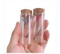SYLALE 24 frascos de Vidrio pequeños de 30 ml for grageas, 25 x 30 x 70 mm, Tubo de ensayo, contenedor vacío, Manualidades for Bodas, Viales pequeños.