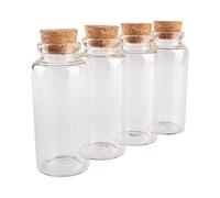 SYLALE 24 Mini Botellas de Vidrio de 30 ml (30 x 70 x 17 mm) con tapón de Corcho, Boda.