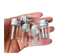 SYLALE 60/100 Botellas de Vidrio pequeñas de 8 ml con Tapas de Rosca Plateadas, 22 × 40 mm, frascos vacíos pequeños, Viales Decorativos for Manualidades, Botellas Transparentes.(60 Pieces)