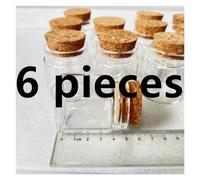 SYLALE Botellas de Vidrio for Dulces de 50 ml, con Corcho, de 33 x 47 x 50 mm, for Guardar Especias, Velas, Manualidades, frascos de Semillas, Viales Decorativos, 6/12/24 Unidades(6 Pieces)