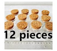 SYLALE Botellas de Vidrio for Dulces de 50 ml, con Corcho, de 33 x 47 x 50 mm, for Guardar Especias, Velas, Manualidades, frascos de Semillas, Viales Decorativos, 6/12/24 Unidades(12 Pieces)