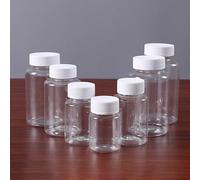 SYLALE Botellas de Vidrio Transparente de 15 ml, 25 ml, 40 ml, 50 ml y 60 ml con tapón de Rosca de plástico Blanco, frascos pequeños for Manualidades (24 Unidades)(40ml)