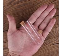 SYLALE Lote de 100 Mini Tubos de ensayo de 4 ml/5 ml con tapón de Corcho, frascos, Viales, Manualidades.(4ml)