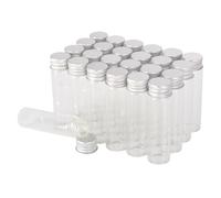SYLALE Lote de 24 Botellas de Vidrio de 5 ml, 7 ml, 10 ml, 14 ml, 18 ml, 20 ml, 25 ml y 30 ml con Tapa de Aluminio. Frascos vacíos for perfumes y Dulces, Ideales for Manualidades.(10ml)