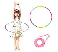 sylbx 2 Piezas Aro de Fitness Desmontable, 8 Secciones Aro de Fitness Desmontable,Hula Hoop de Fitness,Hula Fitness Hoop para Niños,Cuerda para Saltar,Cuerda Saltar Niños para Saltar Hombre,Mujer