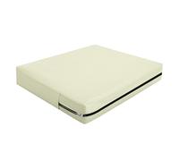 SYLC Exterior Funda De Cojín con Cremallera, Impermeables Funda De Asiento para Terraza De Jardín, Protectores De Muebles para Ratán Palet Tumbona (Beige,60×60×10cm)
