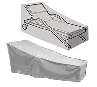 SYLC Funda Tumbona Jardin Impermeable, Cubierta para Tumbona Impermeable, Funda Tumbona Exterior, Resistente Al Viento, Anti-UV, Resistente Impermeable (Gris)