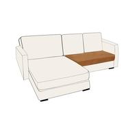 SYLC Fundas De Cojín para Asiento De Sofá De Terciopelo, Fundas De Cojín De Sofá Elástico, Adaptables Fundas Magicas Sofa para Cojín Individual (Red Coffee,Larger 2 Seat)