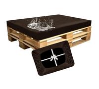 SYLC Impermeable Funda De Cojines Palets Exterior Jardin, Elástico Terciopelo Fundas para Palés, Protectores De Muebles Madera Sofa Terraza Lavable (Dark Cafe,Seat 120×80×15cm)