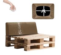 SYLC Impermeable Funda De Cojines Palets Exterior Jardin, Elástico Terciopelo Fundas para Palés, Protectores De Muebles Madera Sofa Terraza Lavable (Camel,Back 120×40×10/20cm)