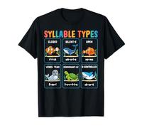 Syllable Types Phonics Guide for Reading Camiseta