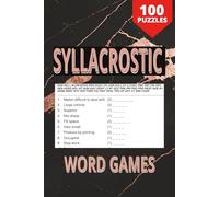 Syllacrostic Puzzle Book for Adults: Unique Syllable-Based Crossword Puzzles with Solutions | Brain Games for Adults, Seniors & Puzzle Lovers