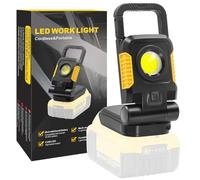 SYLSTAR Foco LED Recargable Compatible con Dewalt 18V, 25W Foco LED Bateria Inalámbrico, Superbrillante Lampara Recargable, 3 Modos de Luz y Protección Contra Bajo Voltaje (Sin batería)