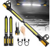 SYLSTAR Linterna Taller con Control por Sensor, 2400LM Linterna Mecanico Recargable con 3 Niveles de Brillo, 4400mAh Batería, Gancho y Base Magnética para Taller Reparación de Autos Garaje Emergencia