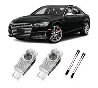 Sylswx 2 piezas de proyector de luz para puerta de coche Logo S Iluminación de puerta para Audi A1/A3/A4/A5/A6/A7/A8/Q2/Q3/Q5/Q7/Q8/TT/R8, proyectores de puerta Iluminación al entrar Iluminación del