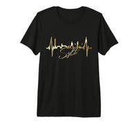 Sylt Skyline Latido del Corazón Alemania Me Encanta Sylt Camiseta Premium