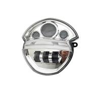 SYLTER Faros Delanteros Moto Faro Delantero LED Completo Motocicleta para Ducati para Monster 696 695 795 796 1100 1100S M1000 100 W Foco Led para Moto(Chrome)