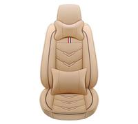 SYLTER Fundas para Asientos Funda De Cuero para Asiento Coche Estilo para Mitsubishi Todos Los Modelos para ASX para Outlander para Lancer 10 para Pajero Sport Accesorios(Beige Pillow)