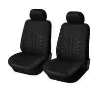 SYLTER Fundas para Asientos para Ford para S-MAX Tire Track Style Par Delantero Fundas De Asiento Coche Universal Se Adapta A La Mayoría Los Coches(Black2)