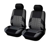 SYLTER Fundas para Asientos para Ford para S-MAX Tire Track Style Par Delantero Fundas De Asiento Coche Universal Se Adapta A La Mayoría Los Coches(Grey)