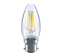 Sylvania Bombilla vela LED B22 4,5W 827 transparente EC:EPREL:542845