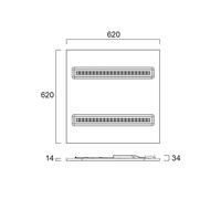 Sylvania panel LED OptiClip R 625 2L, blanco, 33 W, 4000 K, multipotencia