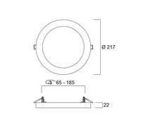 Sylvania Plafón LED START 5 en 1, blanca, Ø 22 cm, CCT, atenuable