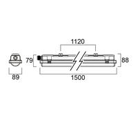 Sylvania Resisto 1500 antihumedad IP66 4.000K 55W
