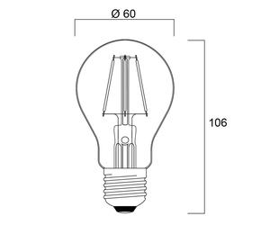 Sylvania ToLEDo Retro Bombilla LED E27 4,1W naranja