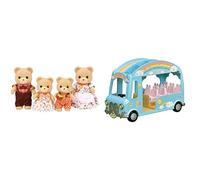 SYLVANIAN FAMILIES - 5059 - Familia Oso Pardo & Sylvanian Families - 5317 - Autobús de la Guardería