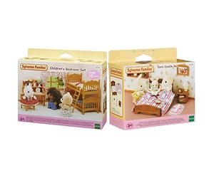 SYLVANIAN FAMILIES 5338 Set Habitación de los niños + 5019 Set Cama Doble
