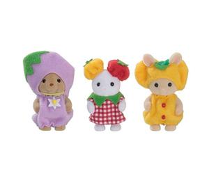 SYLVANIAN FAMILIES 5592 trío de bebés con Trajes Vegetales