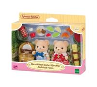 Sylvanian Families - 5852 Biscuit Bear Sister & Brother - Delicious Picnic - Dollhouse Playsets