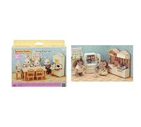 SYLVANIAN FAMILIES - Conjunto de Cocina + Conjunto de Comedor: Muebles Realistas y Detallados de Plástico, Multicolor, 1:12, 8 cm, para Minimuñecas, Unisex, de 3 años en adelante
