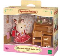 Sylvanian Families Playset Hermana Conejo Chocolate Y Escritorio Epoch 5016