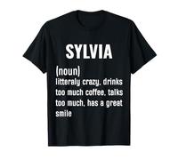 Sylvia Definición Divertido Nombre Humor Cumpleaños Mujeres Camiseta