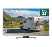 SYLVOX 22” TV 12V 1080P LED | Gama de Frecuencias 48.25MHz-863.25MHz | Función de Radio FM | Imágenes nítidas y Audio Envolvente DVB-C/T2/S2 HEVC| Reproductor de DVD Integrado|Temporizador|EPG