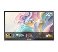 SYLVOX TV Exterior 55 Pulgadas, 4K UHD HDR, 1000 Nits, Google TV, Dolby Atmos, 60 Hz, WiFi, DVB-C/S2/T2, Smart TV IP55 Resistente al Agua para Jardín, Terraza & Piscina | Deck Pro 2.0