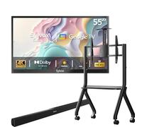 SYLVOX TV Exterior 55 Pulgadas, 4K UHD HDR, 1000 Nits, Google TV, Dolby Atmos, 60 Hz, WiFi, DVB-C/S2/T2, Smart TV IP55 Resistente al Agua para Jardín, Terraza & Piscina | Deck Pro 2.0
