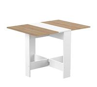 Symbiosis Papillon, Mesa plegable, blanco y roble natural 103/67/28x76x73,4 cm