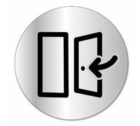 Symbol DS33 Disco indicador"Empuje" - Aluminio adhesivo - Diámetro 80 mm