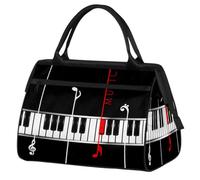 Symbols Piano Keyboard Travel Duffle Bag for Women Men Kids Girls Musical Piano Weekend Overnight Bags 24L Holdall Tote Cabin Bag for Sports Gym Yoga, color, 24 L, Organizador de bolsas