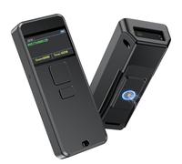 Symcode Escáner de código de barras Bluetooth 2D inalámbrico con pantalla de visualización con clip de succión magnético, portátil, mini biblioteca, libro, inventario, escáner de código de barras QR