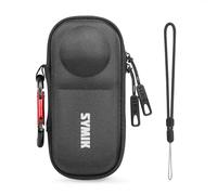 SYMIK Bolsa pequeña para Insta360 X5 X4 (para Tapa de Objetivo Original), Impermeable, Resistente a los Golpes, compacta, Bolsa de Viaje con Correa para el Hombro, Carcasa Dura de Nailon para
