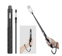SYMIK Palo de selfie invisible para Insta360 (120 cm), barra de extensión de aleación de aluminio portátil extensible con tornillo de 1/4 pulgadas y correa de muñeca para Insta 360 X5 X4 X3 ONE X2